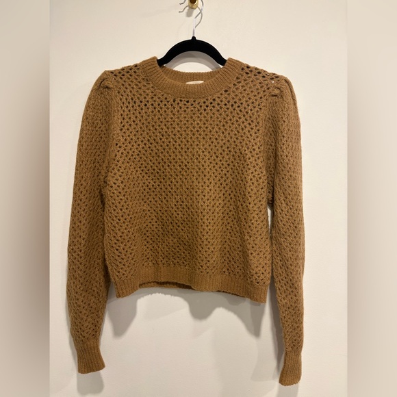 Wilfred (Aritzia) Open Knit Crop Alpaca Blend Sweater – Medium - Picture 2 of 10